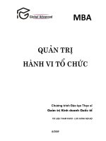 QUẢN TRỊ HÀNH VI TỔ CHỨC
