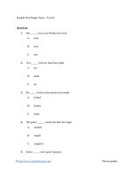 English past simple tense   test 02 