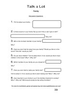 talk a lot 1 discussion questions family 