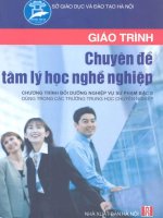 GIÁO TRÌNH CHUYÊN đề tâm lý học NGHỀ NGHIỆP 