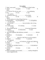 MULTIPLE CHOICE ENGLISH