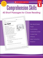 Comprehension skills grade 1 