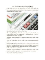 Những điều cần biết về Giao Khoán Nhân Công Trong Xây Dựng