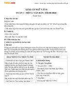 Giáo án Ngữ văn 8 bài: Tôi đi học