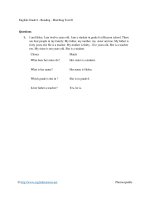 English grade 6   reading   matching test 01 