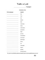 talk a lot 1 vocabulary test transport 