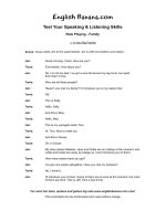 role play a very big family esl1 