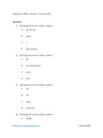 Rearrange to make a sentence   easy test 001 