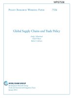 Global Supply Chains and Trade Policy