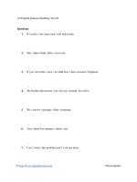 A2 english sentence building test 02 