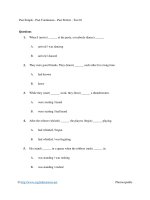 Past simple   past continuous   past perfect   test 01 