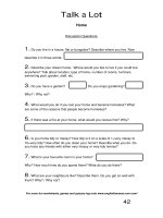 talk a lot 1 discussion questions home 