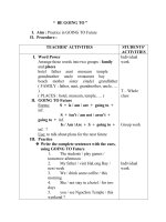 BE GOING TO BE GOING TO