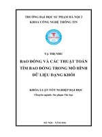 Bao đóng và các thuật toán tìm bao đóng trong mô hình dữ liệu dạng khối 
