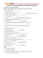 Bài tập về Đại từ phản thân trong Tiếng Anh có đáp án