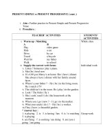 PRESENT SIMPLE vs PRESENT PROGRESSIVE