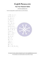 christmas spelling quiz 