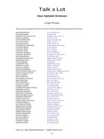 clear alphabet dictionary longer phrases 