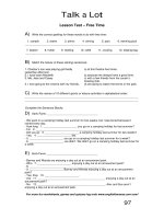 talk a lot 1 lesson test free time 