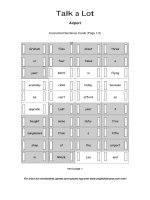 airport connected sentence cards 