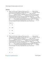 Fill the blank   pre intermediate level test 02 