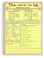 4873 the verb to be 3 pages  8 tasks  with key 