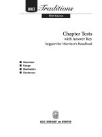 Holt traditions   warriner s handbook c1 chapter tests gr 7 