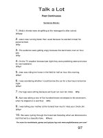 talk a lot 2 past continuous 