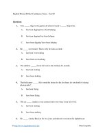 English present perfect continuous tense   test 02 