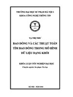 Khoá luận tốt nghiệp bao đóng và các thuật toán tìm bao đóng trong mô hình dữ liệu dạng khối 