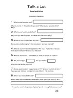 talk a lot 1 discussion questions food and drink 