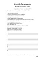 prepositions of time on at and in 2 brb29 