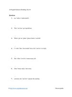 A2 english sentence building test 01 