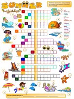 54934 summer holidays  crossword  