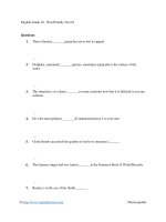 English grade 10   word family test 01 