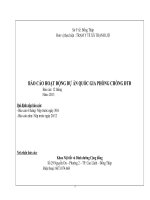 BÁO CÁO HOẠT ĐỘNG DỰ ÁN QUỐC GIA PHÒNG CHỐNG ĐÁI THÁO ĐƯỜNG