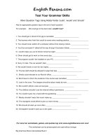 more question tags using modal verbs could would and should 