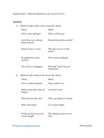 English grade 7   match the questions to the answers test 03 