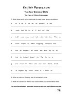 the plays of william shakespeare bgb78 