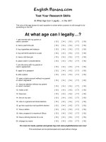 at what age can i legally in the UK quiz 