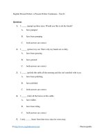 English present perfect vs present perfect continuous   test 01 