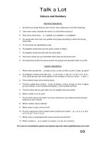 talk a lot 2 question sheet colours and numbers 