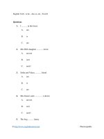 English verb   to be   am, is, are   test 01 