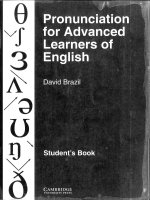 Pronunciation for advences learners of english   david brazil   cambridge 