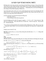 LUYỆN tập về bất ĐẲNG THỨC