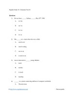 English grade 10   grammar test 01 