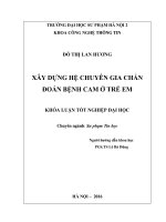 Xây dựng hệ chuyên gia chẩn đoán bệnh cam ở trẻ em 