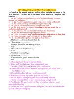 KEYS PRACTICAL REWRITING EXERCISES