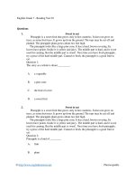 English grade 7   reading test 03 