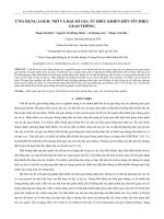 ỨNG DỤNG LOGIC MỜ VÀ ĐẠI SỐ GIA TỬ ĐIỀU KHIỂN ĐÈN TÍN HIỆU GIAO THÔNG